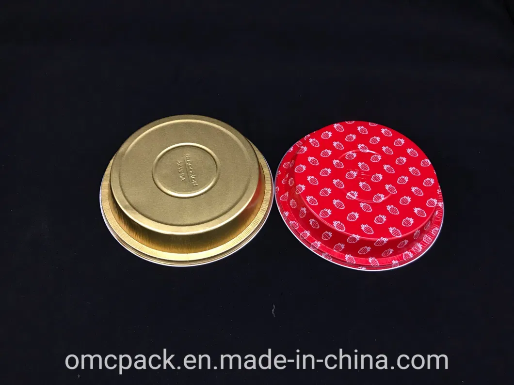 275ml Disposable Gold Color Aluminum Foil Muffin Cups, Round Pans