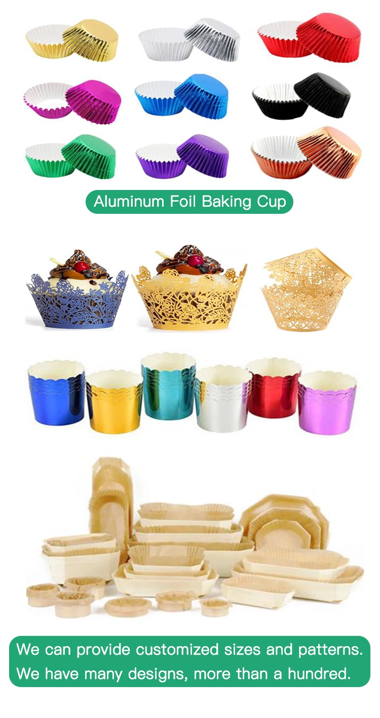 Muffin Liners Cups Gold Aluminum Foil Cups Bake Pudding Mold with Clear Lids