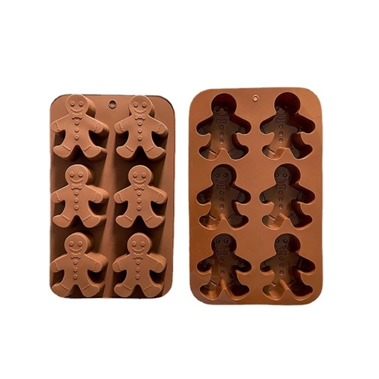 Christmas Gingerbread Silicone Mold DIY Ice Tray Chocolate Biscuit Mold Baking Tools Cake Decoration Accessories